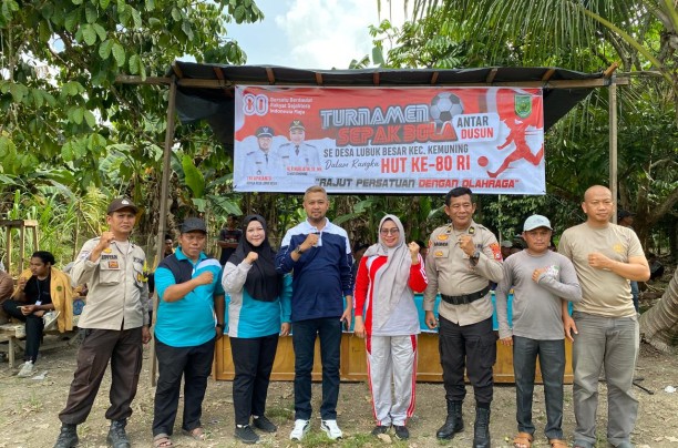 Semarak HUT RI ke-80, Desa Lubuk Besar Gelar Turnamen Sepakbola dan Lomba Meriah.